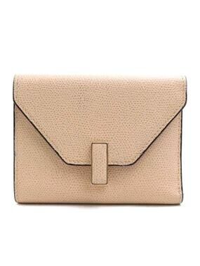 Auth Valextra Trifold Wallet Beige #280363V16B